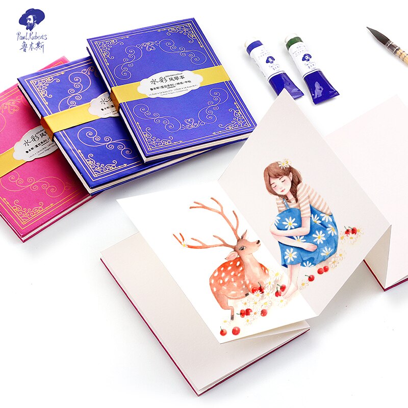 Paolo Rubens carta per acquerello A4 album da disegno pad per pittura taccuino da disegno portatile libri da colorare per adulti forniture d'arte per artista