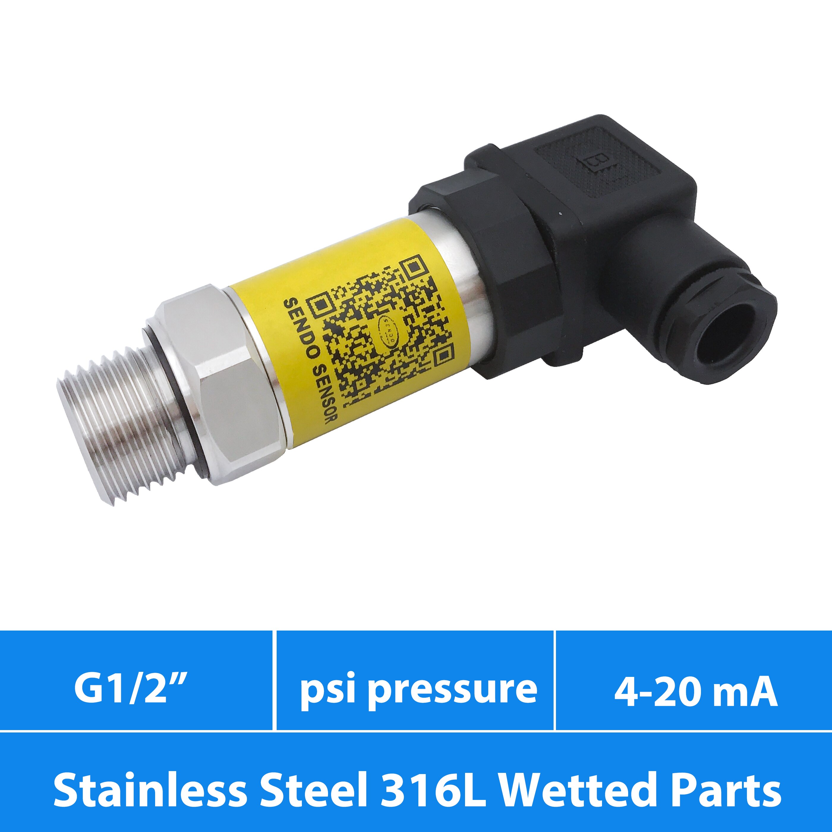 4 20 ma sensor de pressão, aisi 316l diafragma, ip65, 0 15, 30, 75 psi, 200, 300, 1000 psi calibre, alta pressão, campo industrial