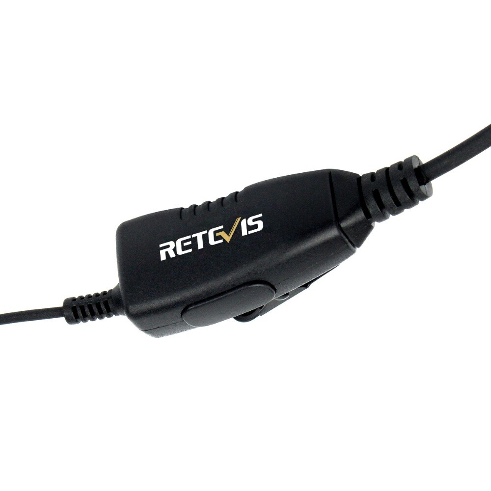 Forma D suave auricular de gancho 2Pin PTT Mic auricular para Kenwood para Baofeng UV-5R 888S Retevis H777 RT5 RT5R para TYT para Puxing
