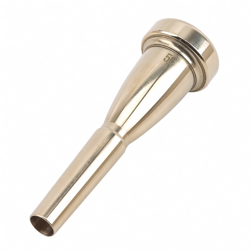 Boquilla de trompeta Meg 3C/5C/7C tamaño para principiantes de Bach, piezas de accesorios musicales de trompeta o ejercitador de dedos: Gold5C