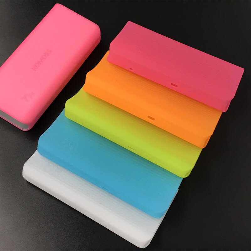 Portable Non-toxic Silicone Soft Protection Case for ROMOSS 20000mAh ROMOSS 10400mAh Power DurableBank