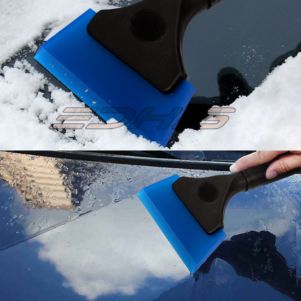 EHDIS-espátula de goma para nieve con mango largo, película de vinilo, rascador de hielo para coche, herramienta de limpieza de ventanas para el hogar, tintes para ventanas