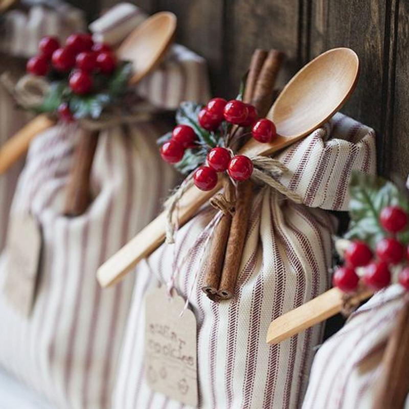 50/100 stk kunstig rød kristtorn bær jul innredning pakke krans krans