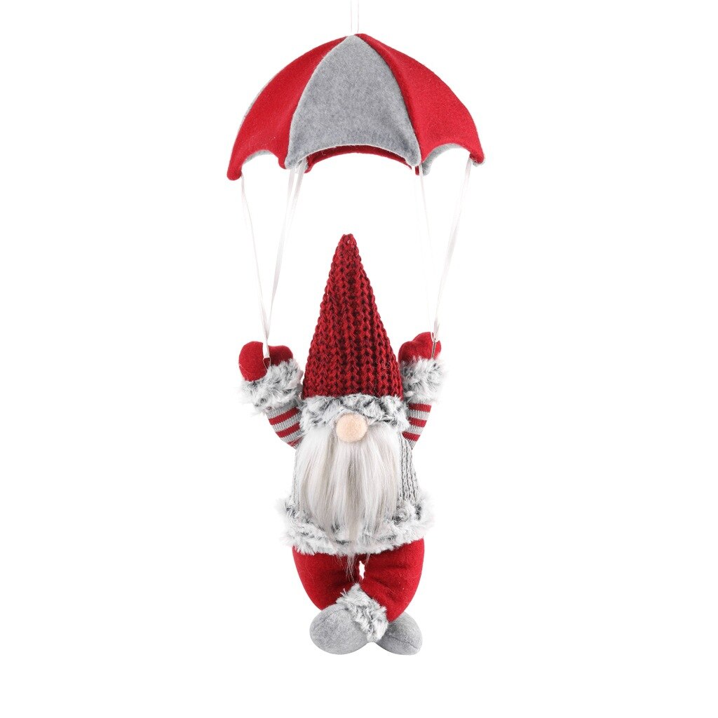 Stor jul ansigtsløs gnome santa xmas træ hængende dekoration dukke faldskærmsudspring gammel mand med parachutenavidad vedhæng: 1