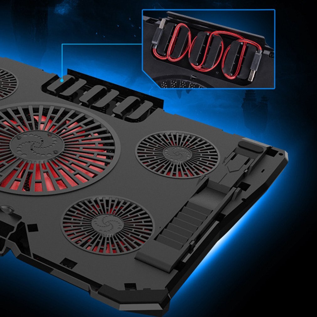 15.6inch Gaming Laptop Cooler 5 Led Fan 2100RPM Laptop Touch Cooling Pad Notebook Stand Gaming Laptop Cooler laptop accessories