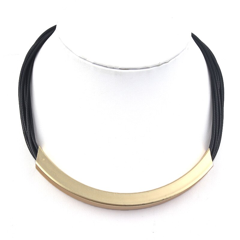 neue jahr Billiger Anhänger Halsband Schwarz Leder Kette Erklärung Halsketten Schmuck Damen N0001