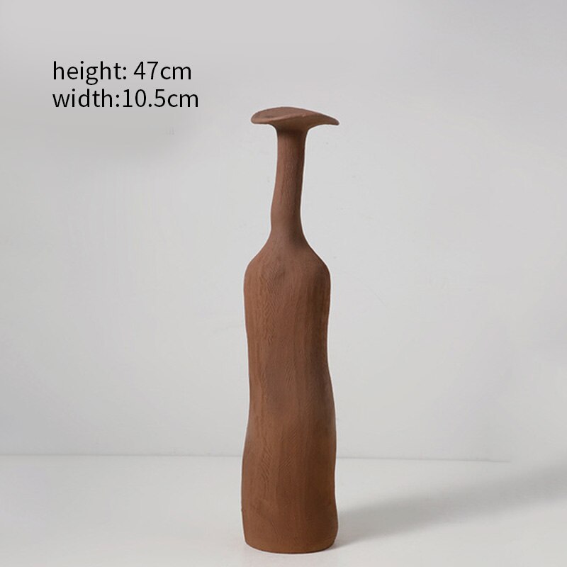 1 stk moderne keramisk vase minimalistisk morandi farvede vaser stue boligindretning nordisk stil skulptur kunst ornamenter: 5