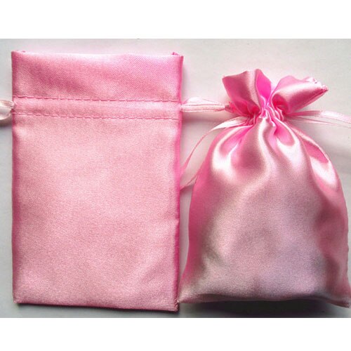 Macchia di seta dei monili Sacchetto Del Regalo 8x10cm(3 "x 4") pacchetto di 100 può stampare il marchio di Trucco Sacchetto di Imballaggio Sacco: 100pcs pink bag