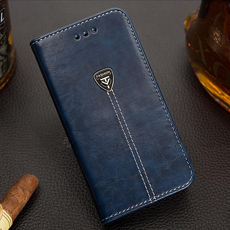 Ammyki Prachtige Trend Populaire Flip Pu Lederen Luxe Portemonnee Stijl Telefoon Back Cover 6.09 'Voor Zte Blade A7 Case: Blauw