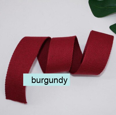 50mm( 2") Canvas Webbing 5meters Length Heavy Canvas Webbing Strap Belting Bag Strap Tape For DIY Bag Luggage Colorful: burgundy
