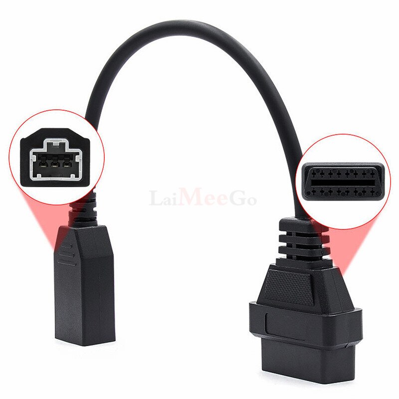 For Honda 3pin TO 16pin Connector Adapter OBD to OBD2 16Pin For Honda OBD 2 OBD2 Car Diagnostic Auto Tool OBD2 Extension Cable