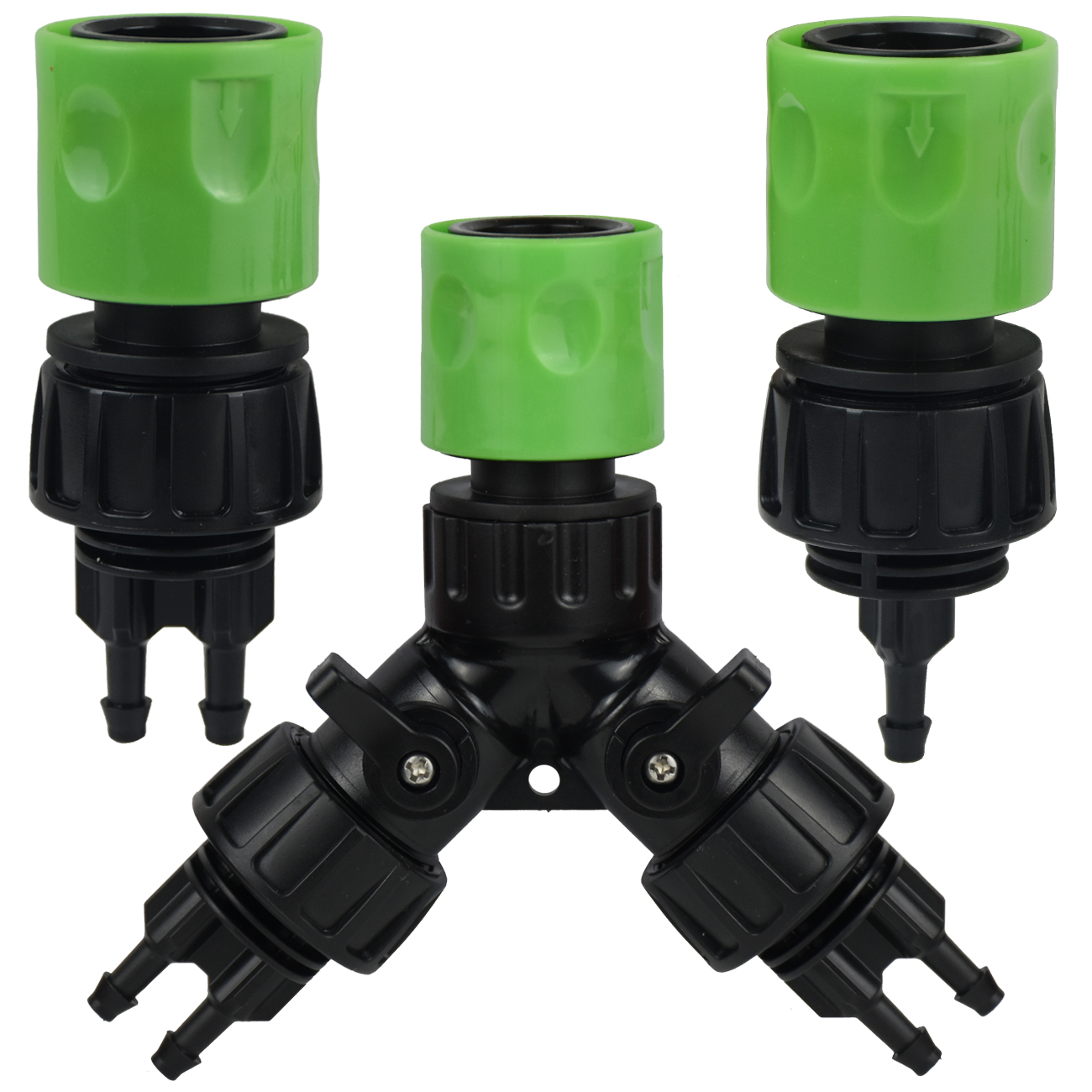 Kesla 1pc kranadapter 1- veis 2- -veis 4- -veis splitter dryppvanning hage 1/4 -tommers slange automatisk vanningssystemsett bonsai potteplante