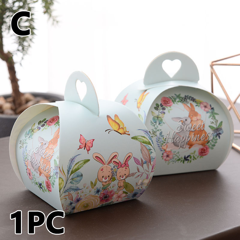 1Pc Box Mini Candy Box Paper Cute Cartoon Boxes Wedding Birthday Party Baby Shower Favors Biscute Cookies Packing Supplies: 03 rabbit