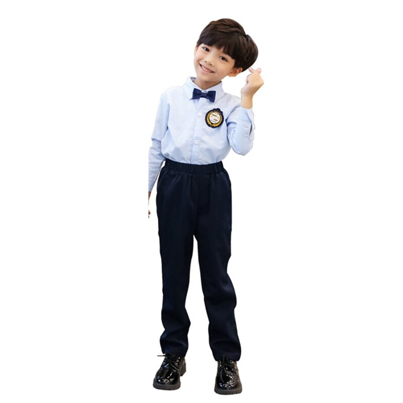 Mundurek szkolny dla dzieci styl japoński koreański pasek spódnice dla dziewczynki sukienka Baby Boy brytyjski styl chór kostiumy 100-160CM taniec: Boy Set / Height100CM