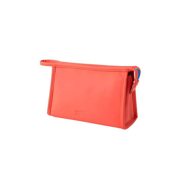 Neue PU Neceser Frauen machen-hoch Taschen Pflege Organizer Multifunktions Reise Kosmetik Tasche Große Kapazität Wasserdichte Lagerung Kasten: A5-rot