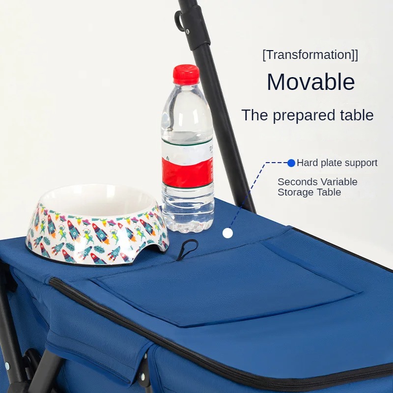 Leve e dobrável Pet Stroller, carrinho de cachorro pequeno, Cat Teddy, uso ao ar livre, tamanho médio a grande