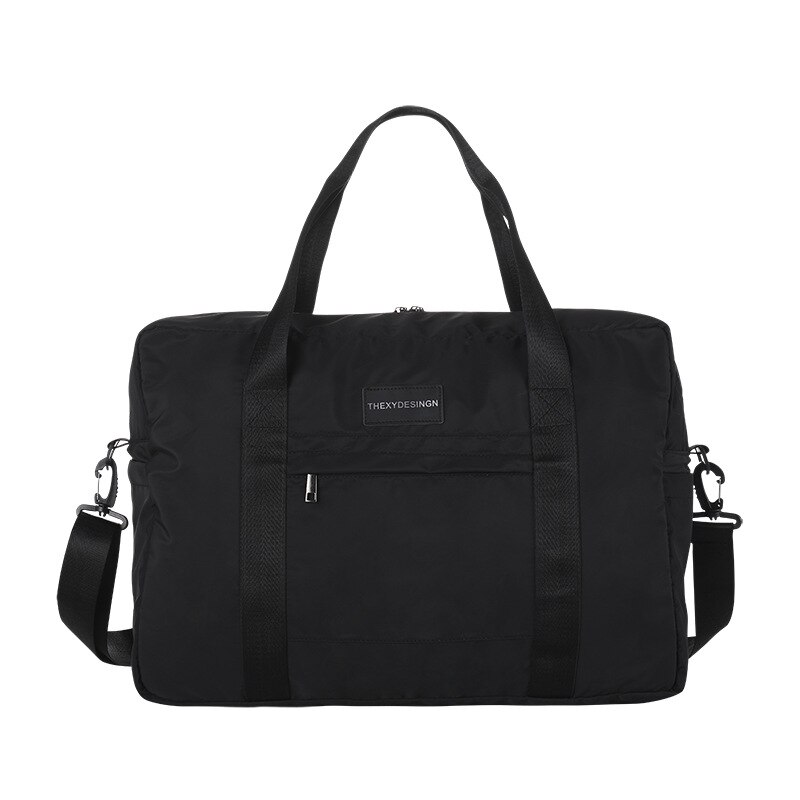Torba podróżna damska wodoodporna Oksford składana weekendowa duża torba na co dzień torby podróżne o dużej pojemności duży worek marynarski crossbody dla dziewczynek: czarny