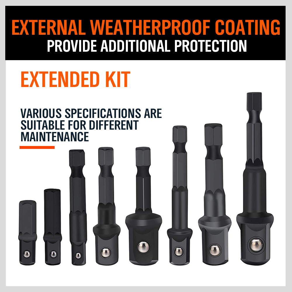 Drill Socket Adapter and Reducer Set Drive Socket Adapter Converter Reducer Air Impact Craftsman Socket
