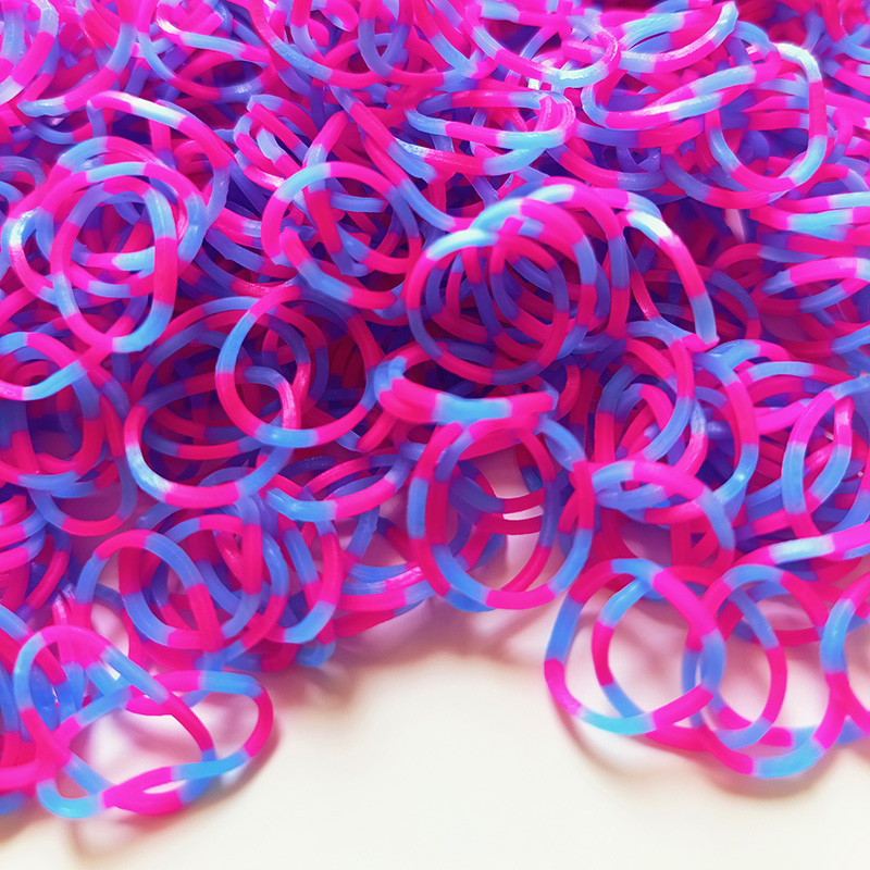 DIY telar pulsera de goma niñas niños pulsera decorativa muñeca collar clásico hecho a mano joyería de juguete: Blanco