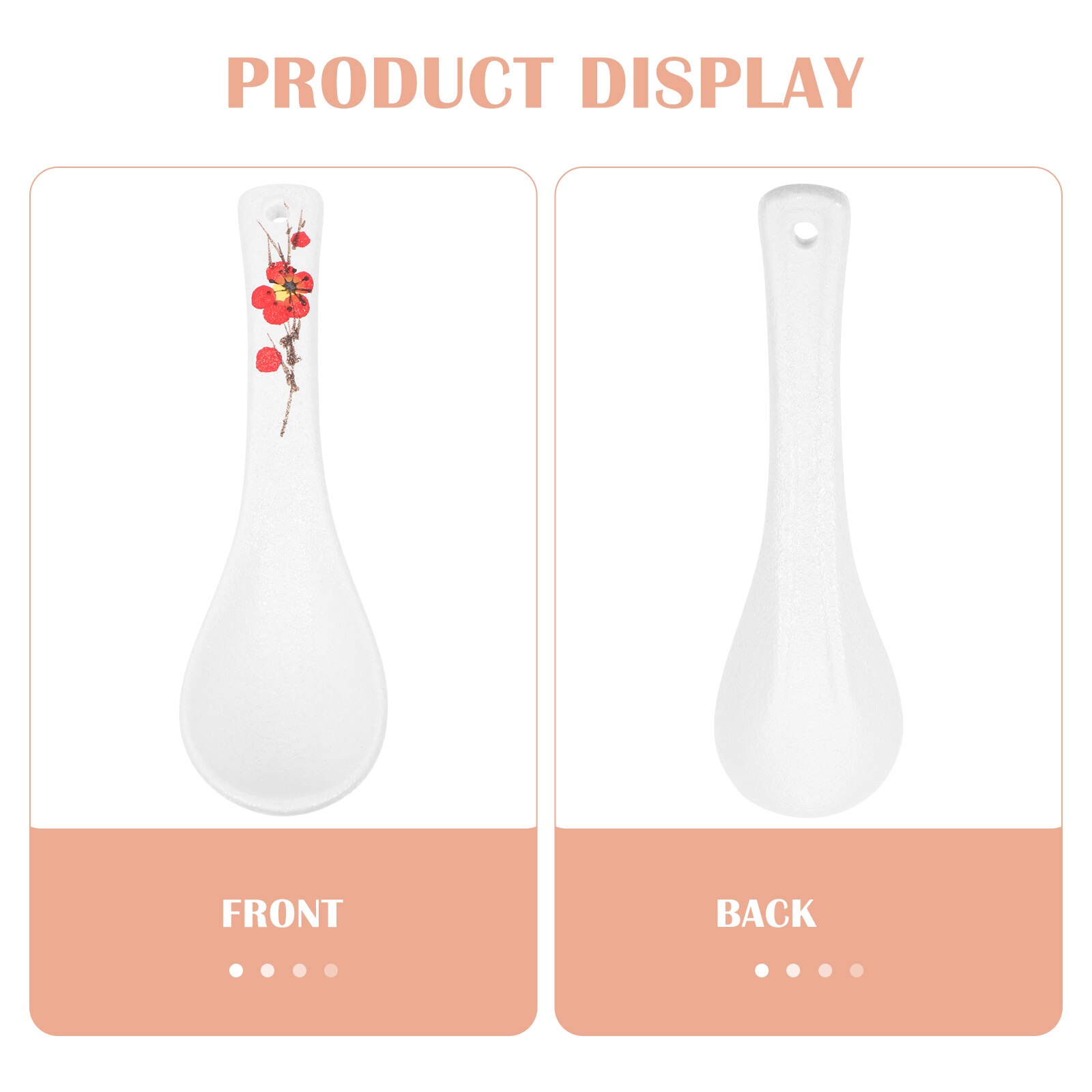 4Pcs Porridge Spoon Restaurant Soup Spoon Practical Dessert Spoon for Restaurant Shop Home