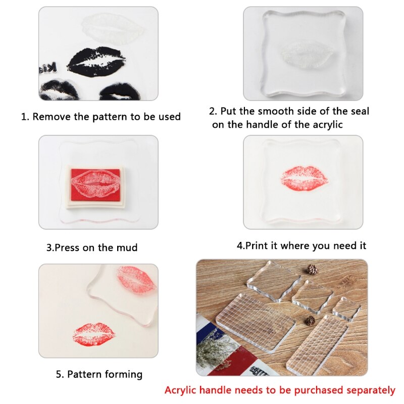 1PC Transparent Silicone Clear Rubber Stamp Sheet Cling Scrapbooking DIY