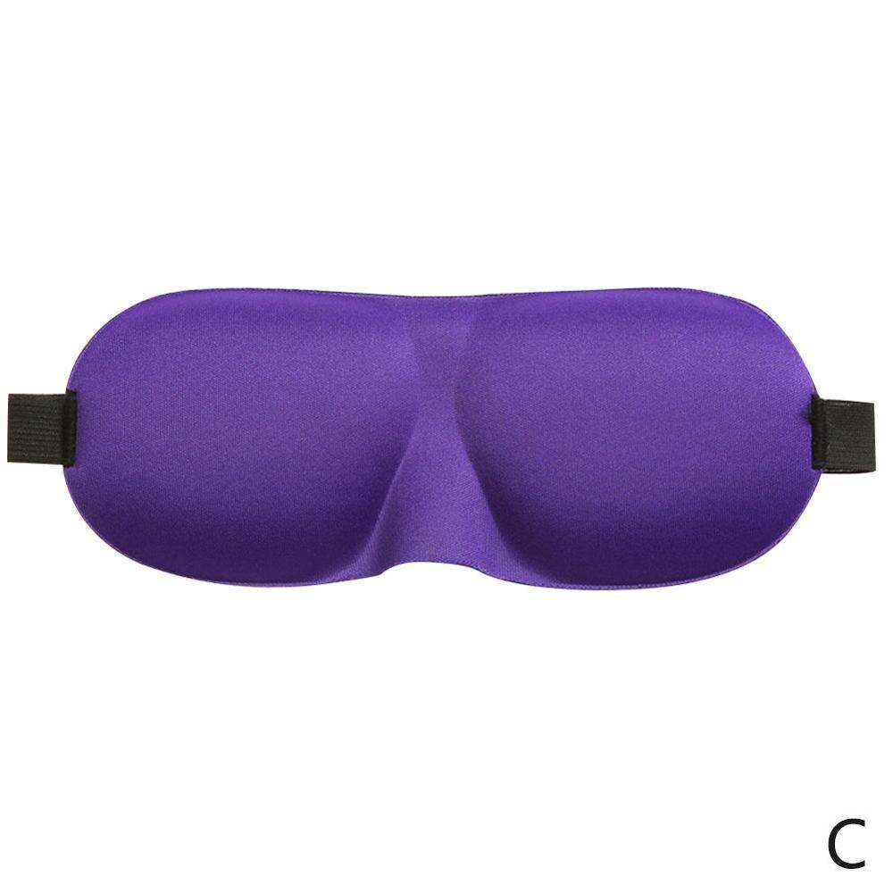 3D Sleep Eye Mask Natural Sleeping Sponge Eye Mask Eyeshade Cover Shade Eye Patch Women Men Soft Blindfold Travel Eyepatch: purple
