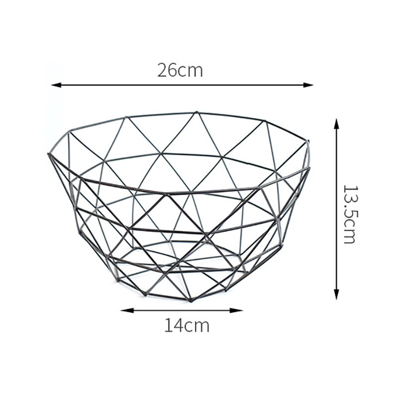 Cocina cesta contenedor tazón cesta de alambre de Metal soporte con ranuras para cocina fruta Almacenamiento de vegetales de bandeja de aperitivos de Bol para almacenar: E