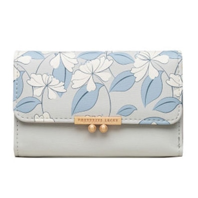 zero wallet small fresh wallet women short three folding Korean version of the lovely student wallet free of