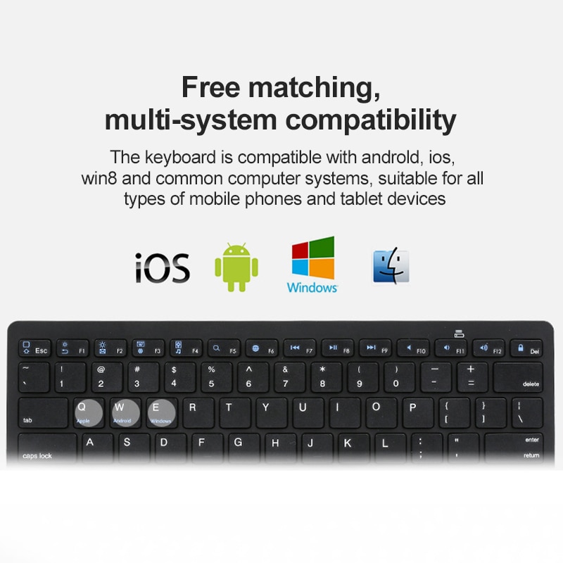 Wireless Keyboard Bluetooth Keyboard For Android Ios Windows Three-system Tablet Phone Ipad Universal Bluetooth Keyboard