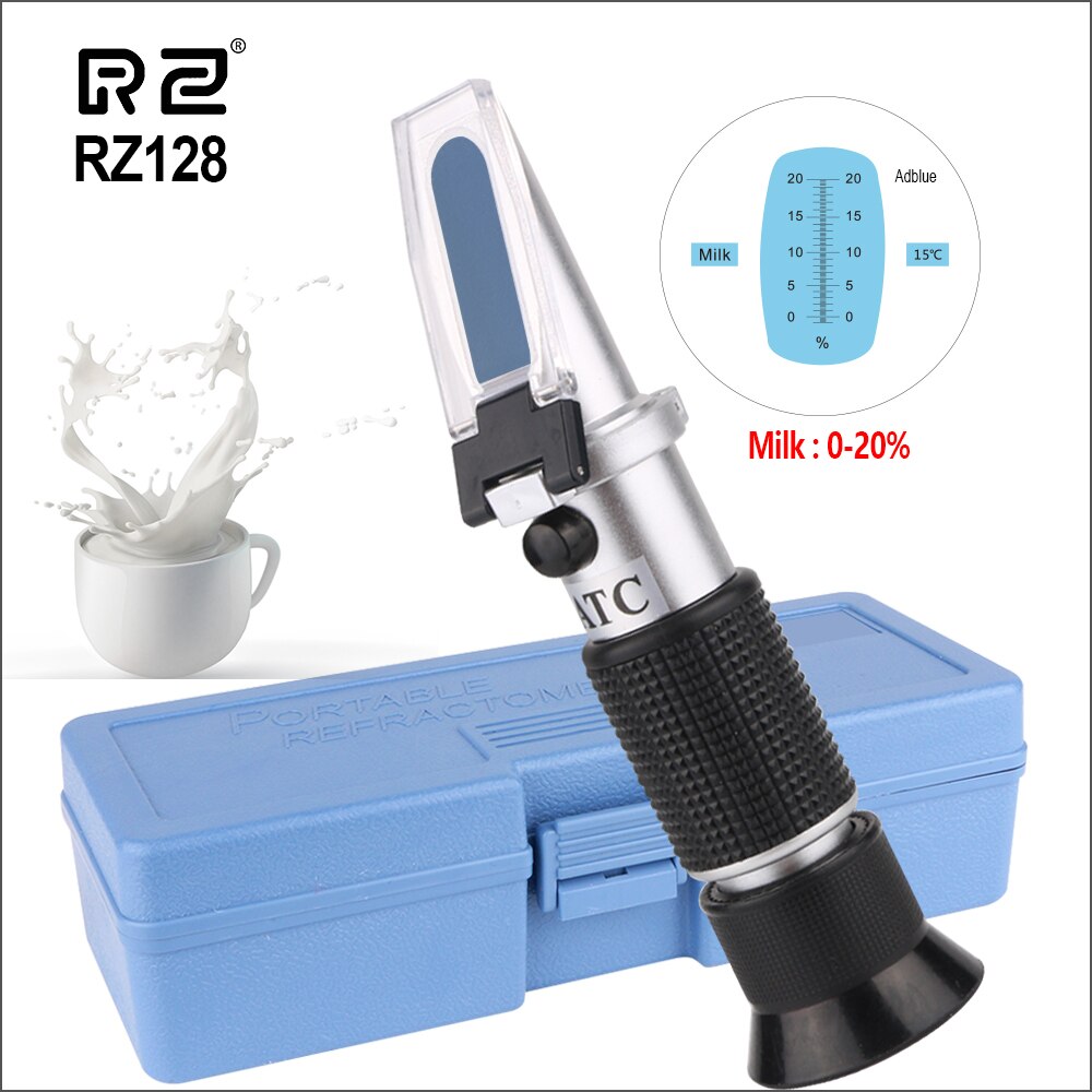 RZ Refractometer Milk Concentration Auto Handheld 0-20% Milk Refractometer Tester Portable Refractometer: RZ128