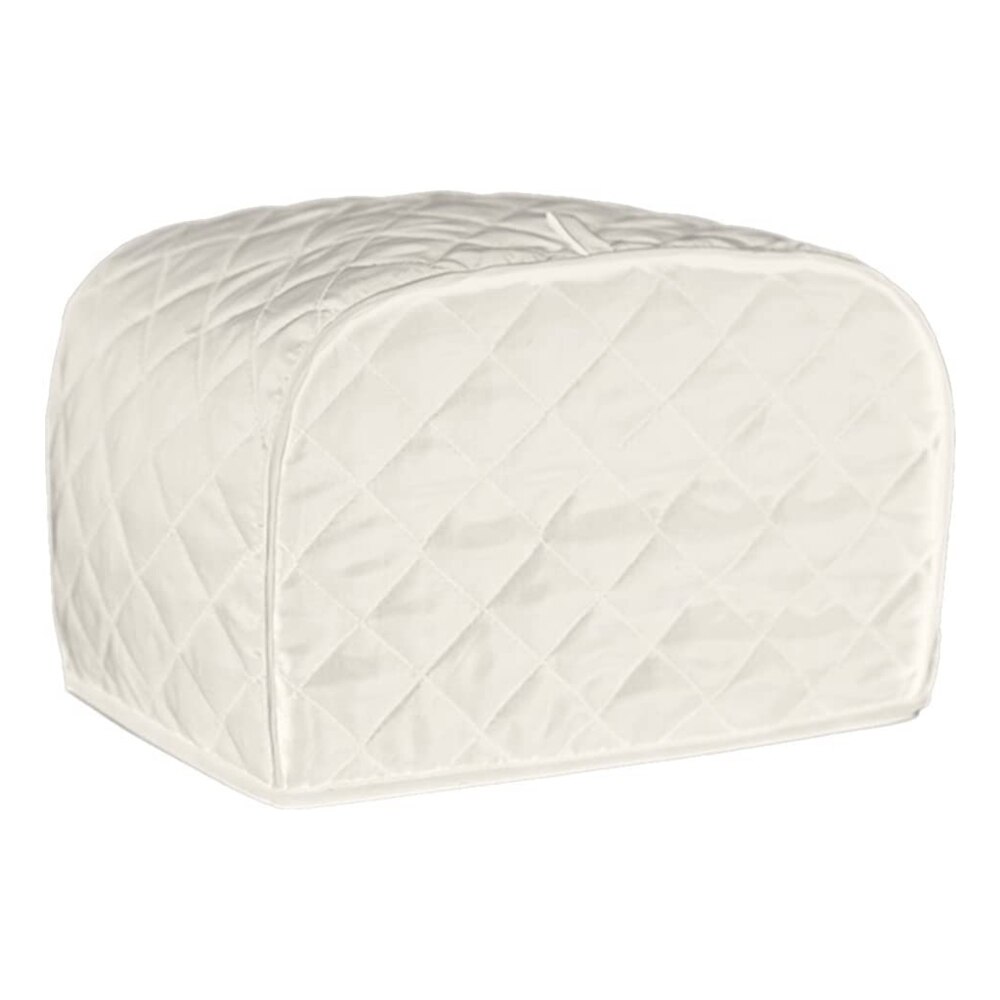 Machine à pain grille-pain couverture Anti-poussière grille-pain couverture pour deux tranches grille-pain Anti empreinte digitale housse de protection: WHITE