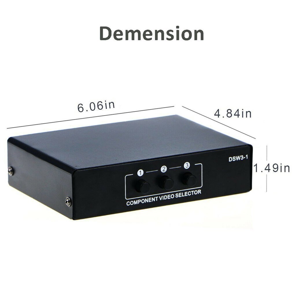 3-Way Component Av Switch Selector 3 In 1 Out Switcher Voor Xbox 360 Voor Wii Voor PS3 Voor PS4 Converter