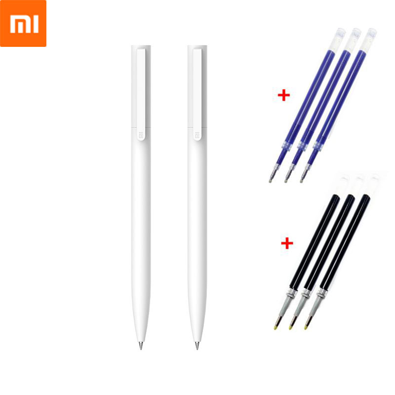 Xiaomi Mijia-Bolígrafo de Gel Original, pluma de escritura sin capucha de 9,5mm, bolígrafo para rellenar bolígrafo suizo, tinta azul/negra japonesa, para escritura escolar