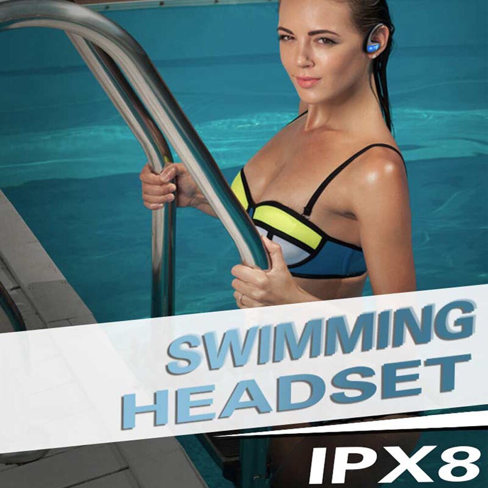 Bekabelde bluetooth-oortelefoon, sport ipx 8 , zwemband, draadloze gamingheadset, stereo-oordopjes, metalen oordopjes met microfoon