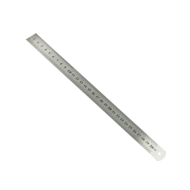 1pc 50cm metal lineal rustfrit stål lige lineal måleværktøj skala lineal kunst tilbehør kontor skoleartikler