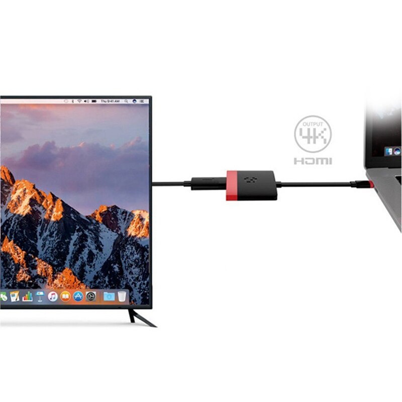 3-in-1 Hub HDMI zu Typ-C Docking PD Schnelle Ladung USB 3,0 4K Umwandlung Dock