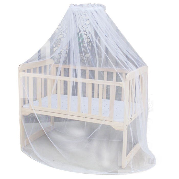 Bébé en mousseline de soie lit moustiquaire dôme rideau Net pour enfant en bas âge berceau lit baldaquin respirant mouche insecte Protection moustique Net: Default Title