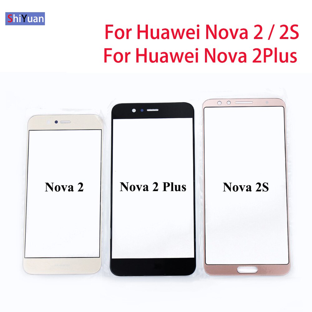 For Huawei Nova 2 Nova 2 Plus Nova 2S Touch Screen Panel Sensor Front Outer Glass Black White Gold Blue (No Digitizer)