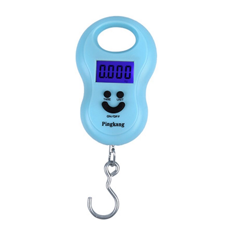 Báscula Digital portátil de 40kg para equipaje de pesca, báscula electrónica de viaje, gancho de ponderación de escala, luz negra