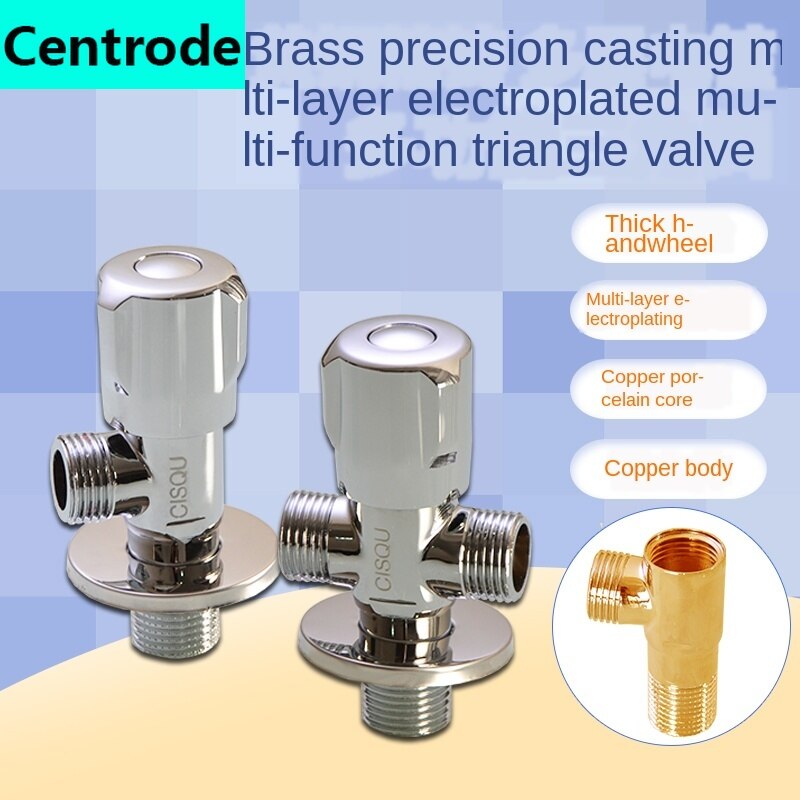 Brass triangle valve water stop valve 1/2IN 3/4IN Thread washing machine connector