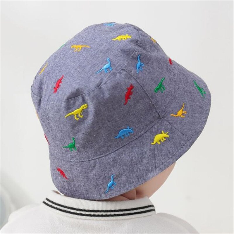 Boné de vaqueiro infantil, boné da moda para bebês, com estampa de dinossauro, chapéu de sol para meninos, verão e outono