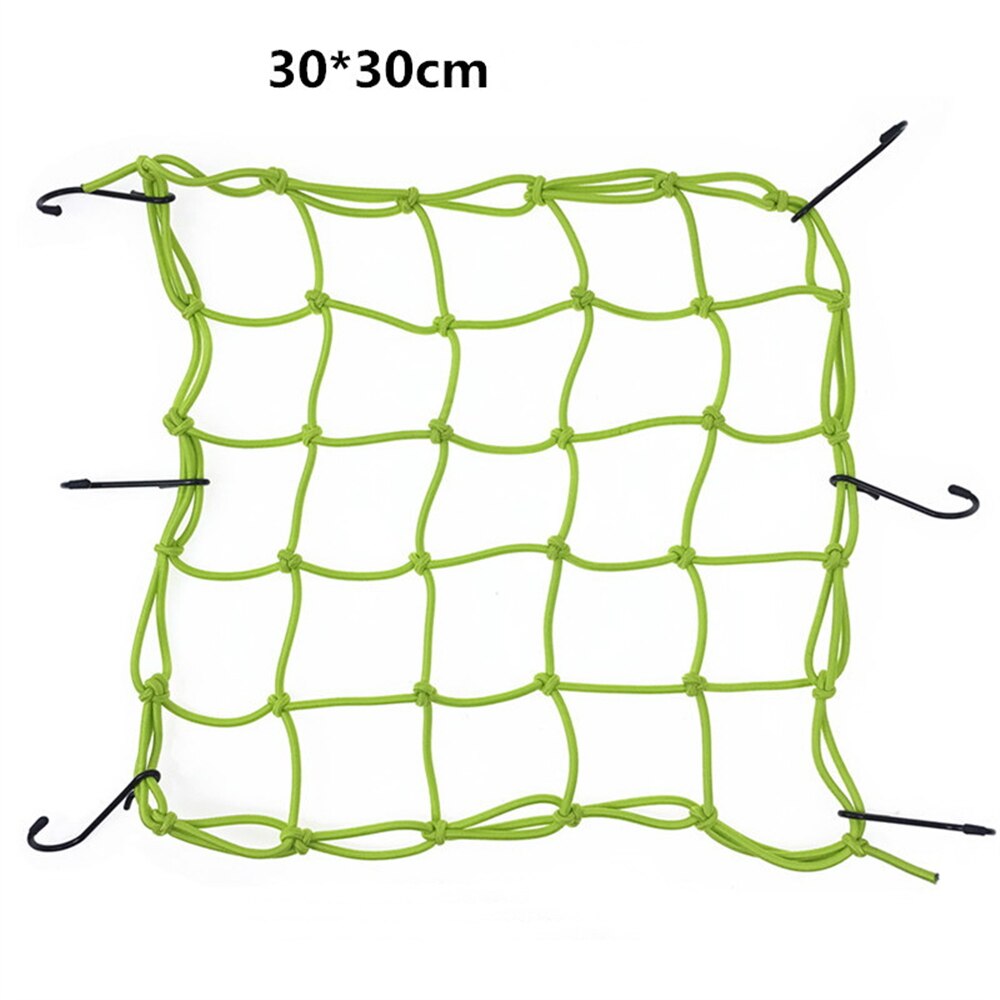 Bolsa de equipaje de Red Bungee para tanque de combustible, redes organizadoras de artículos diversos, 30x30CM, 25 agujeros, negro, azul, rojo, motocicleta, ATV, Dirtbike: Green