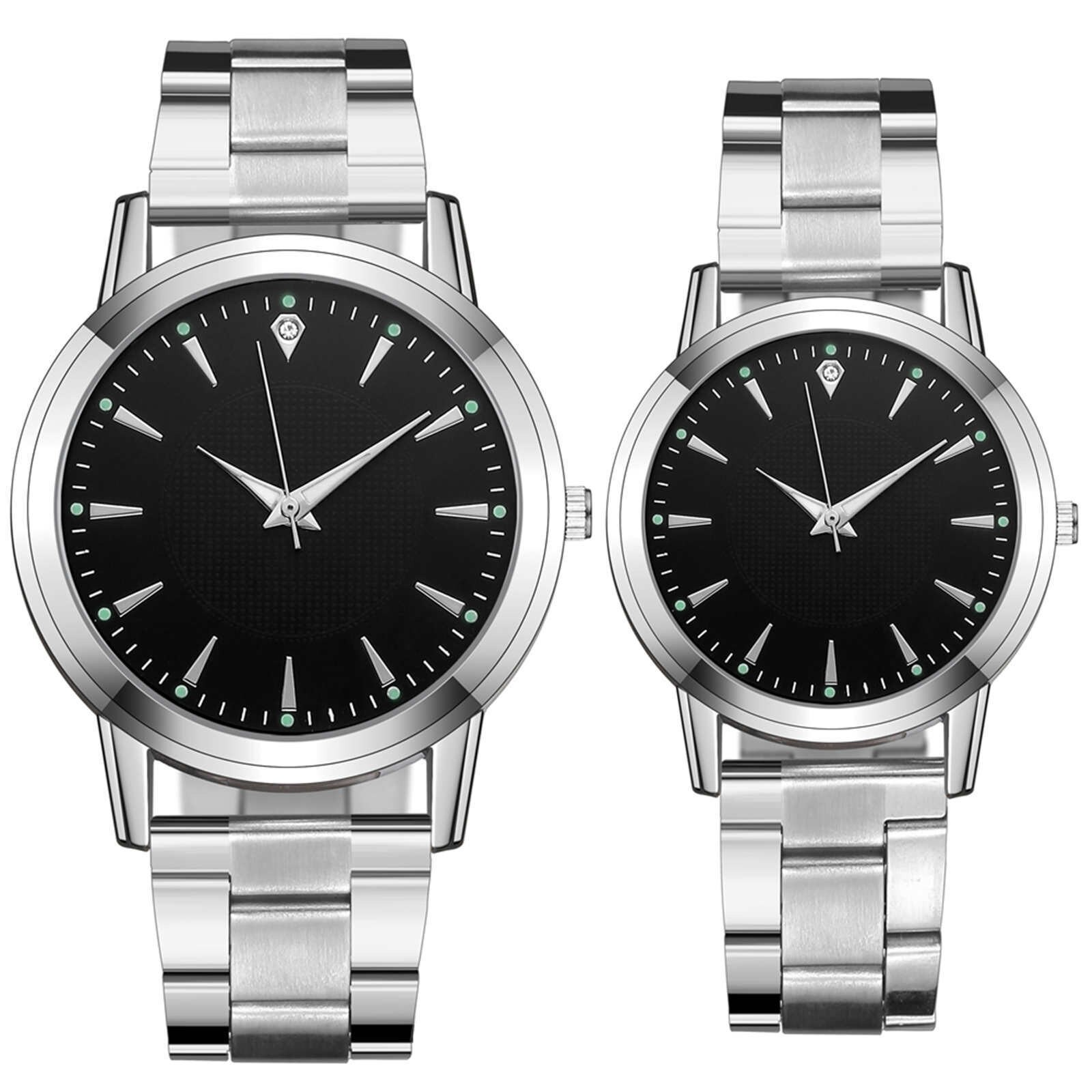 2 Stuks Quartz Horloge Mannen Vrouwen Horloge Lich Vicedeal