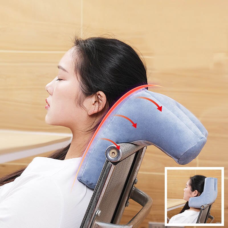 Oreiller de bureau pour la sieste et le cou, avec ajouré, pour le dos et le visage, décoration de la maison
