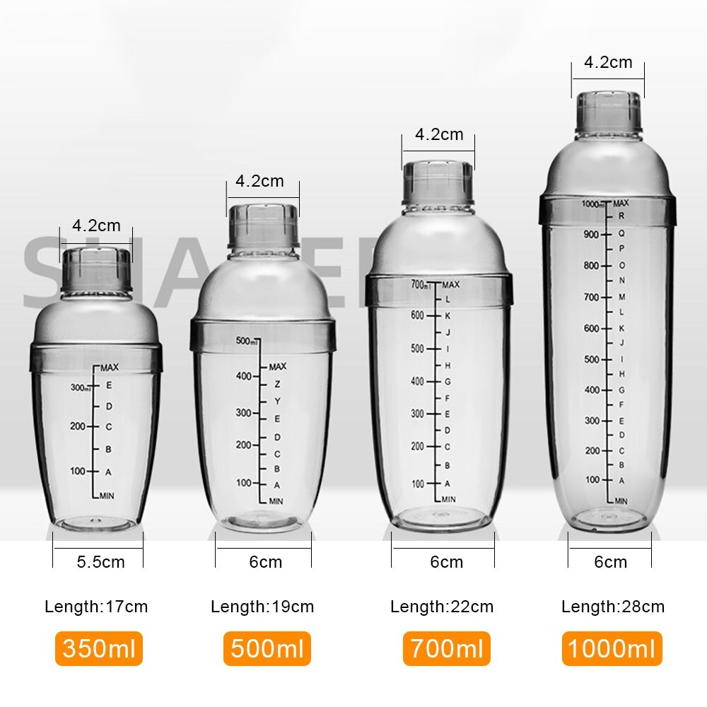 Cocktail Shaker champagne Wine Beverage Mixer Shaker Bottle Fruit Juice Snow Grams Cup Bar Bartender Tool 350/550/700ml/1000ML