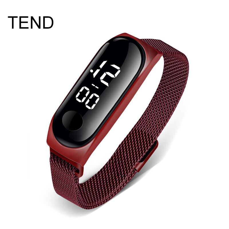 ! LED montre multifonction vie étanche montre pour hommes électronique Sport numérique montres Relogio Masculino: TM3R-Red