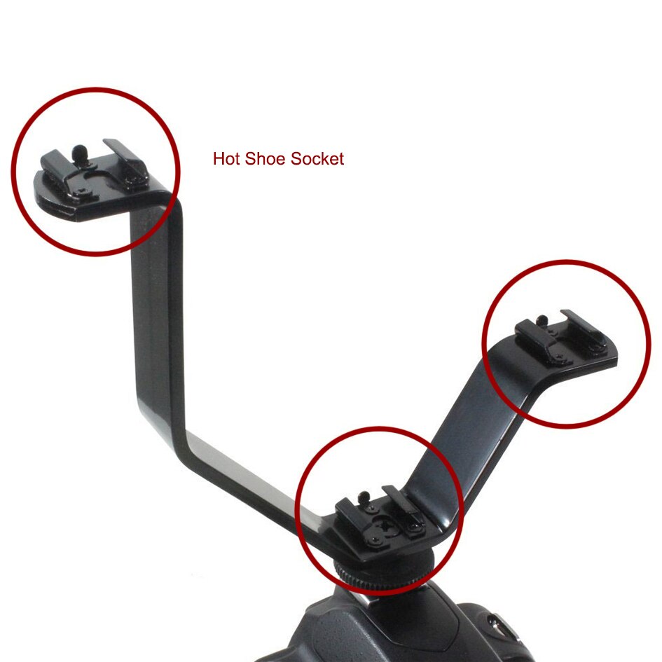 EXMAX Metal Aluminum Alloy L-Shape Camera Flash Bracket Flashlight Camera Holder Mount Quick Flip Dslr Slr - View #3