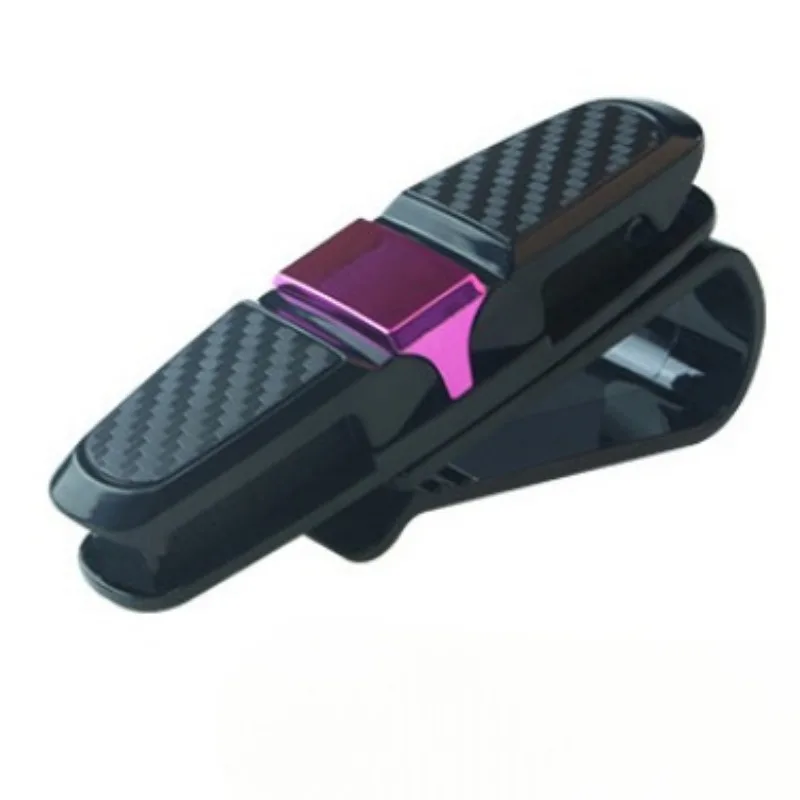 Auto Brilhouder Auto Zonneklep Bril Houder Zonnebril Clip Kaart Houder Pen Case Clip Box Universele Accessoires: Goud