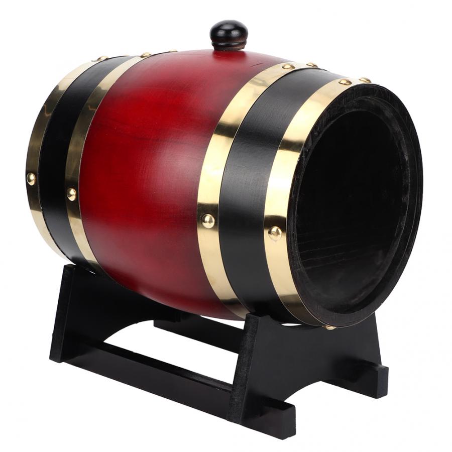 3L Houten Vat Vintage Eiken Bier Brouwen Gereedschap Tap Dispenser Voor Rum Pot Whisky Wijn Mini Vaatje Bar Home Brew biervat