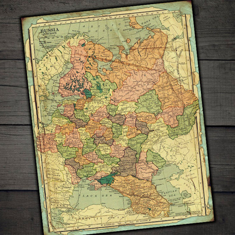 4Pcs/Lot World Map Material Papers DIY Scrapbooking Album Diary Decorative Paper Scrapbooking Paper